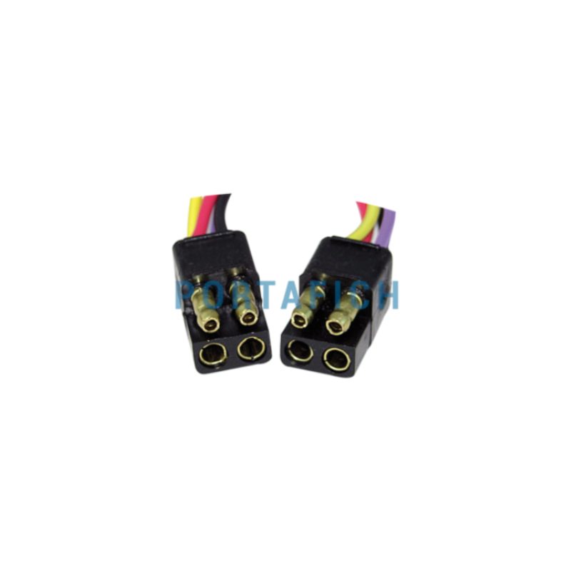 Juego Conector 4 Vias Superpuestos 2 Machos 2HEMBRAS C1