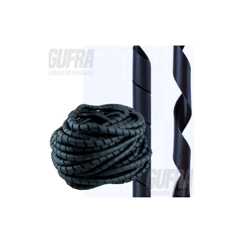 Cinta Helicoidal 12,7MM Negro para Instalación Eléctrica