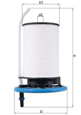 Cartucho filtro de combustible Mahle KX398