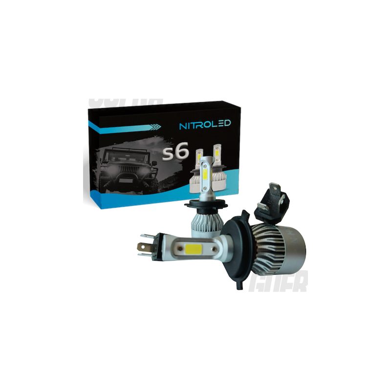 Cree LED S6 H4 12/24V 20W COB Blanco con Ventilador OFF-ROAD